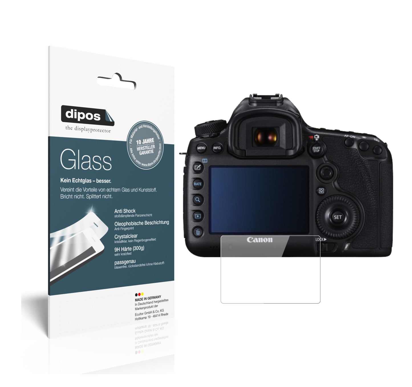 2x 9H Schutzfolie für Canon EOS 5DS R Panzerfolie