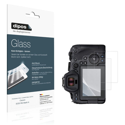 Matte Displayschutzfolie von dipos passend für Canon EOS R6 Mark II, 9H kratzfest und blasenfrei montiert