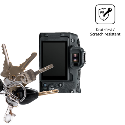 dipos Displayschutz für Canon EOS R8, transparente Oberfläche, perfekte Passform auch für die Rundungen