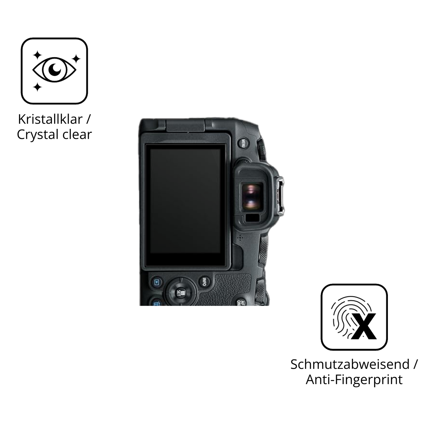 Flexible TPU-Folie passend zugeschnitten für Canon EOS R8, vollständige Abdeckung