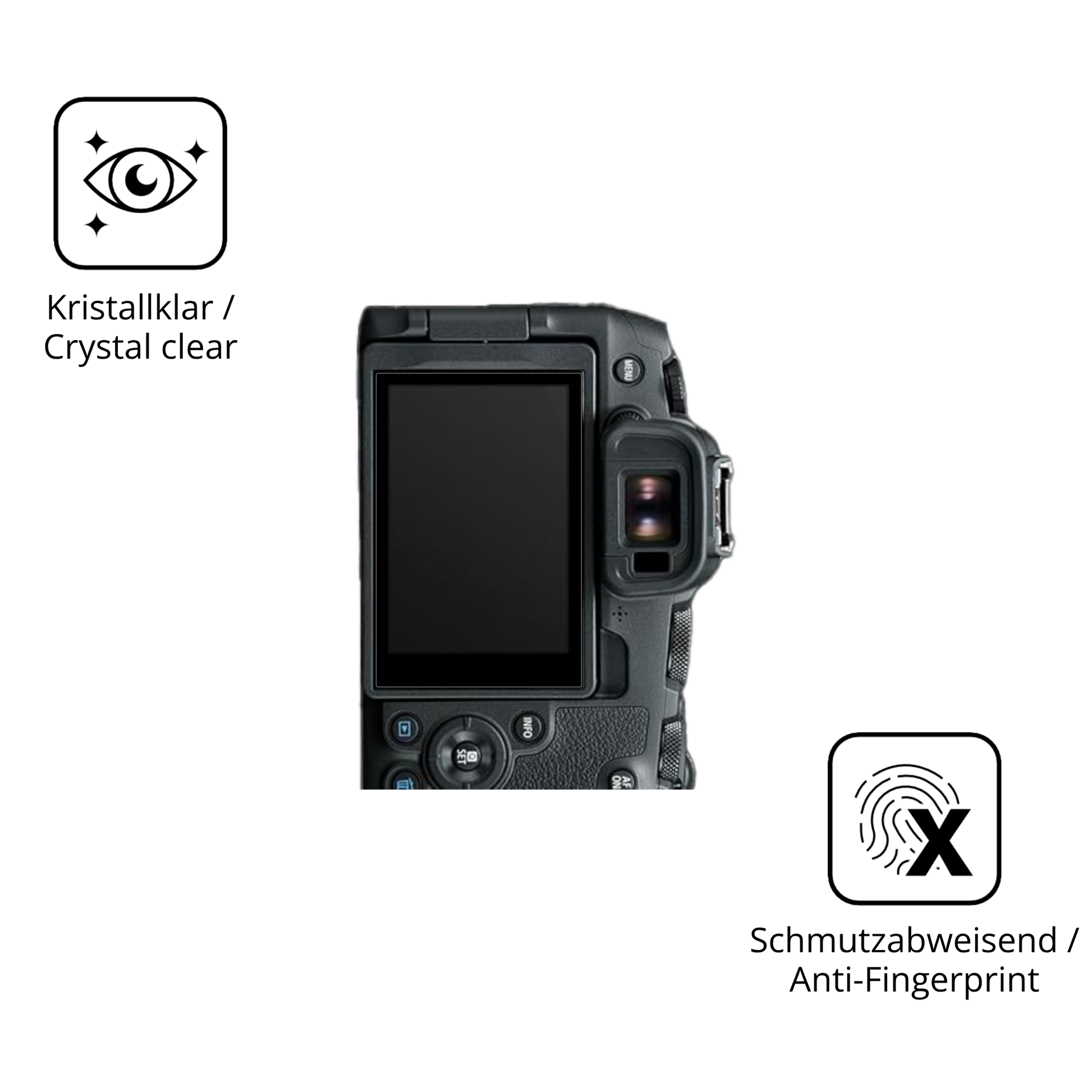Flexible TPU-Folie passend zugeschnitten für Canon EOS R8, vollständige Abdeckung