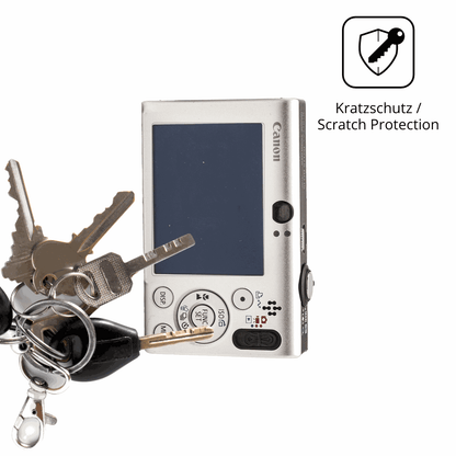 Schutz gegen Kratzer auf dem Canon IXUS 80 IS Glas durch Schlüssel oder Ähnliches