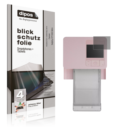 Blickschutzfolie von dipos passend für Canon Selphy CP1500 Mini, präziser Zuschnitt und blasenfrei montiert