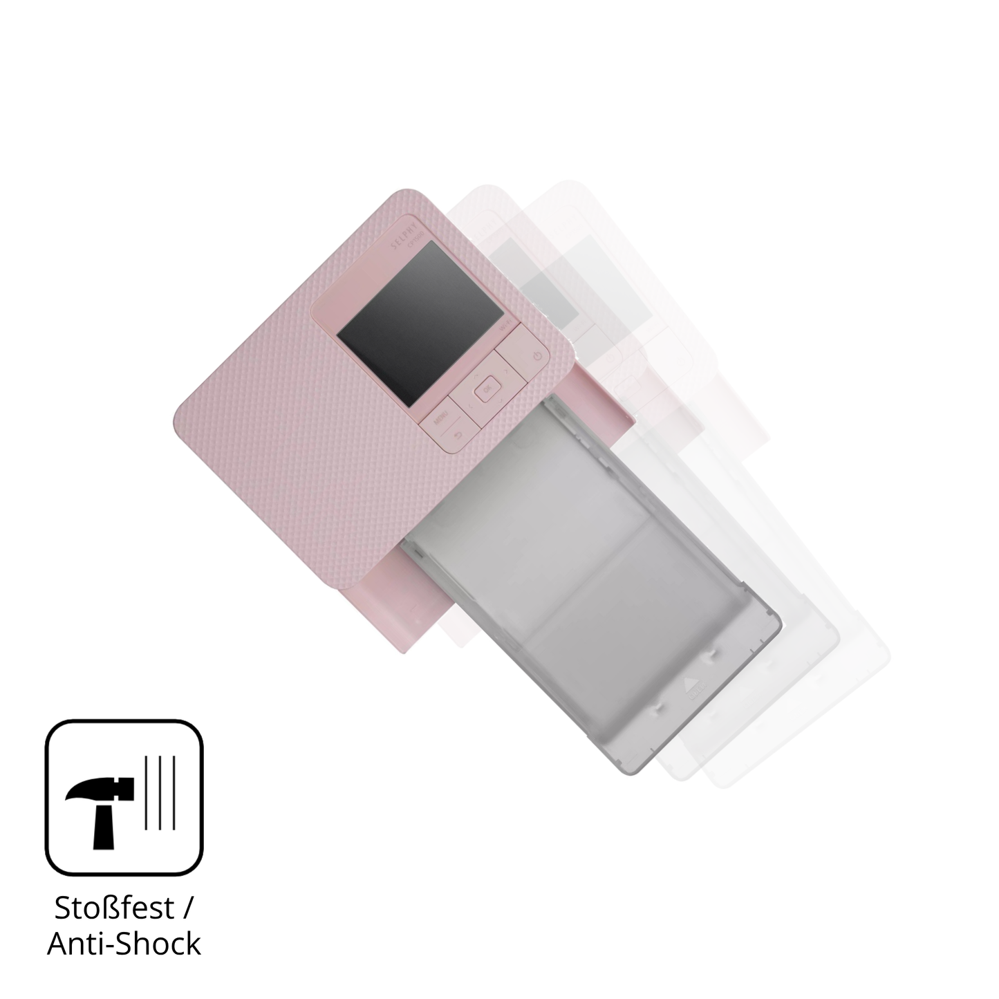 Schutz gegen Kratzer auf dem Canon Selphy CP1500 Mini Glas durch Schlüssel, Stöße gegen die Tischkante oder Stürze