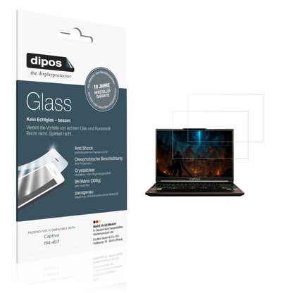 Klare Displayschutzfolie von dipos passend für Captiva I94-407, 9H kratzfest und blasenfrei montiert