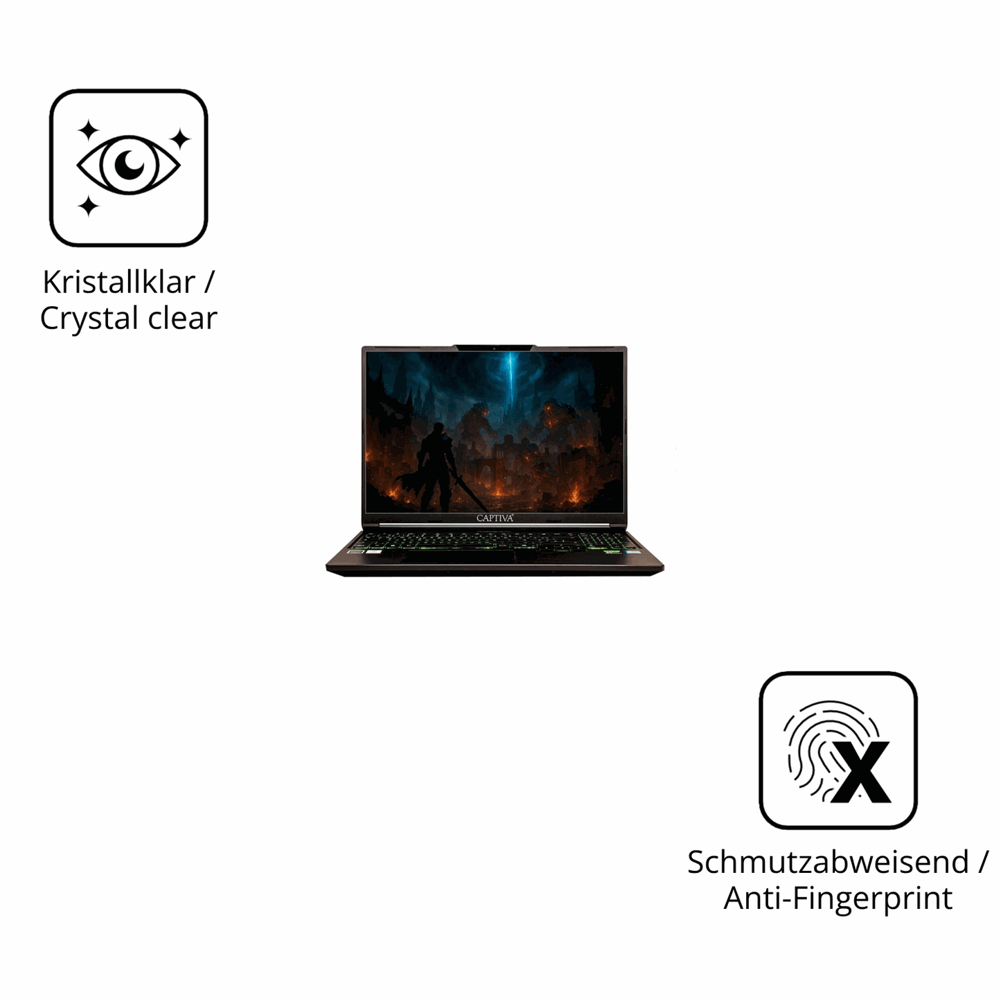Flexible TPU-Folie passend zugeschnitten für Captiva I94-407, vollständige Abdeckung