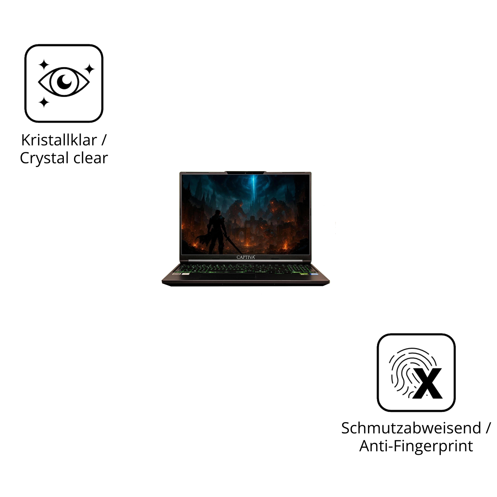 Flexible TPU-Folie passend zugeschnitten für Captiva I94-407, vollständige Abdeckung