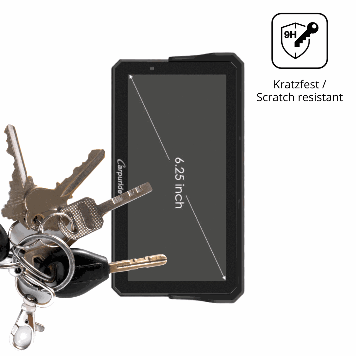 dipos Displayschutz für Carpuride W602BS, mattierte Oberfläche, robuste Festigkeit und perfekte Passform