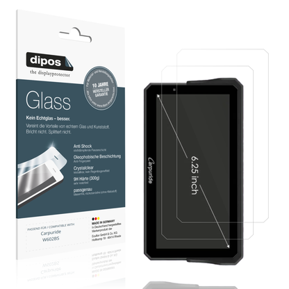 Klare Displayschutzfolie von dipos passend für Carpuride W602BS, 9H kratzfest und blasenfrei montiert