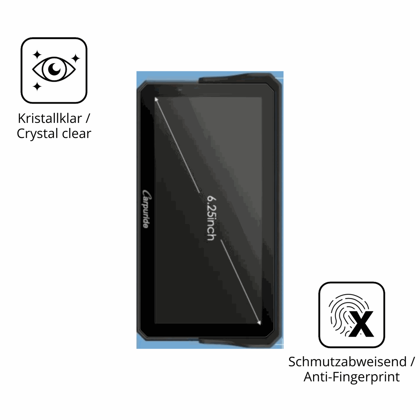 2x Screen Protector for Carpuride W602BS Pro Flexible Glass 9H dipos