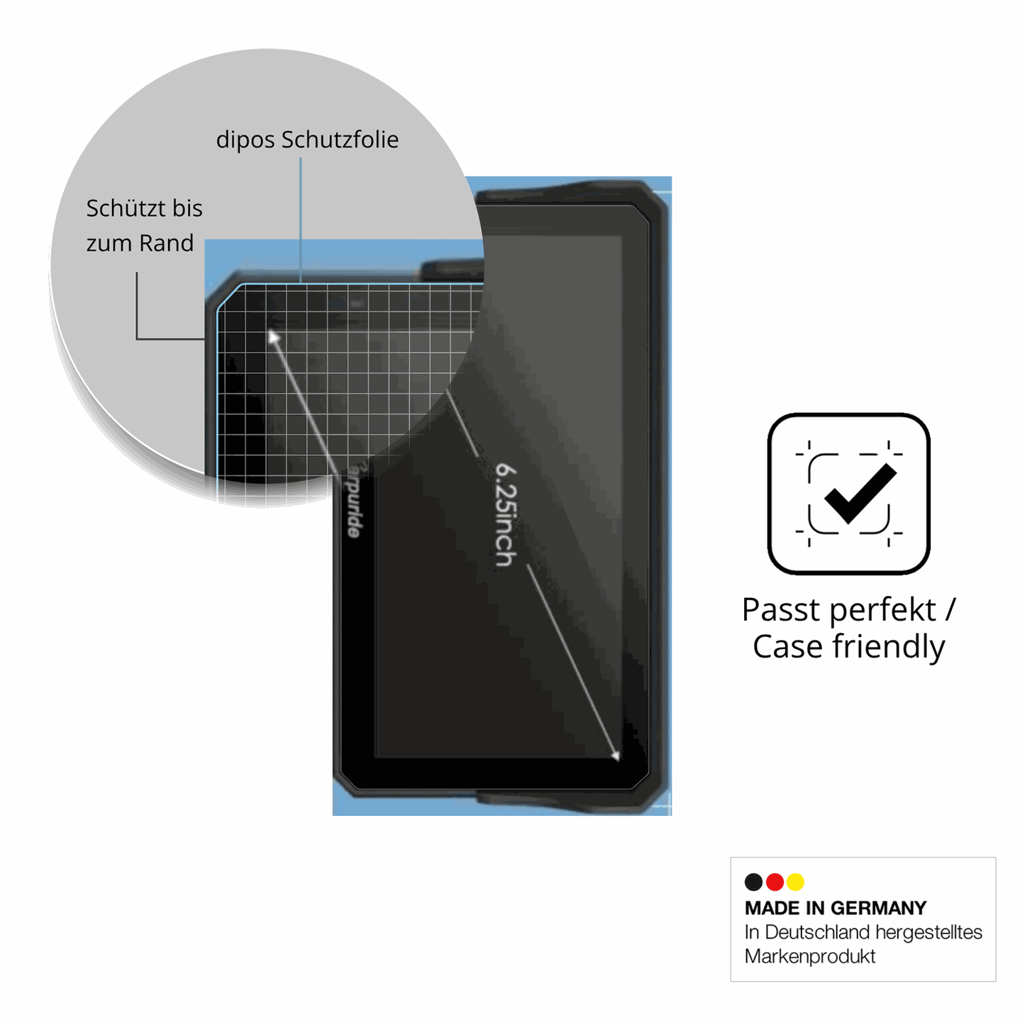 2x Screen Protector for Carpuride W602BS Pro Flexible Glass 9H dipos