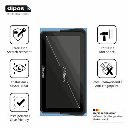 2x Screen Protector for Carpuride W602BS Pro Flexible Glass 9H dipos