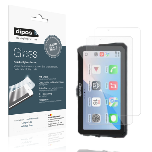 Matte Displayschutzfolie von dipos passend für Carpuride W602S Pro, 9H kratzfest und blasenfrei montiert