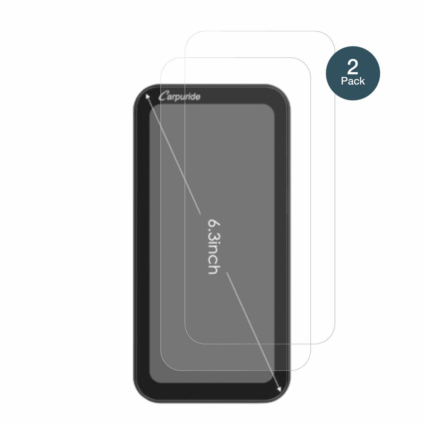 2x Screen Protector for Carpuride W603B 6.3 Zoll matte Flexible Glass 9H dipos