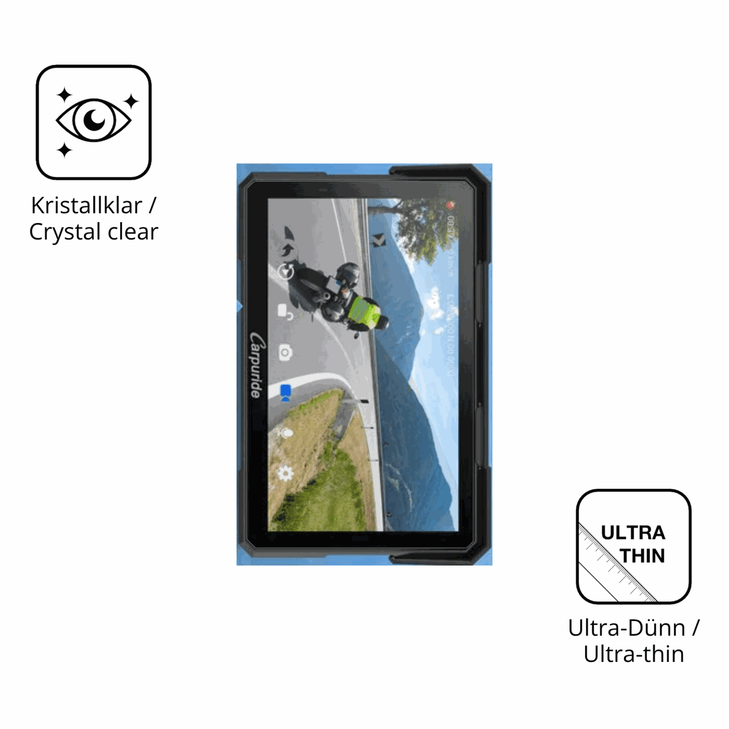 2x Screen Protector for Carpuride W702 Plus 7 Zoll Protection Crystal Clear 