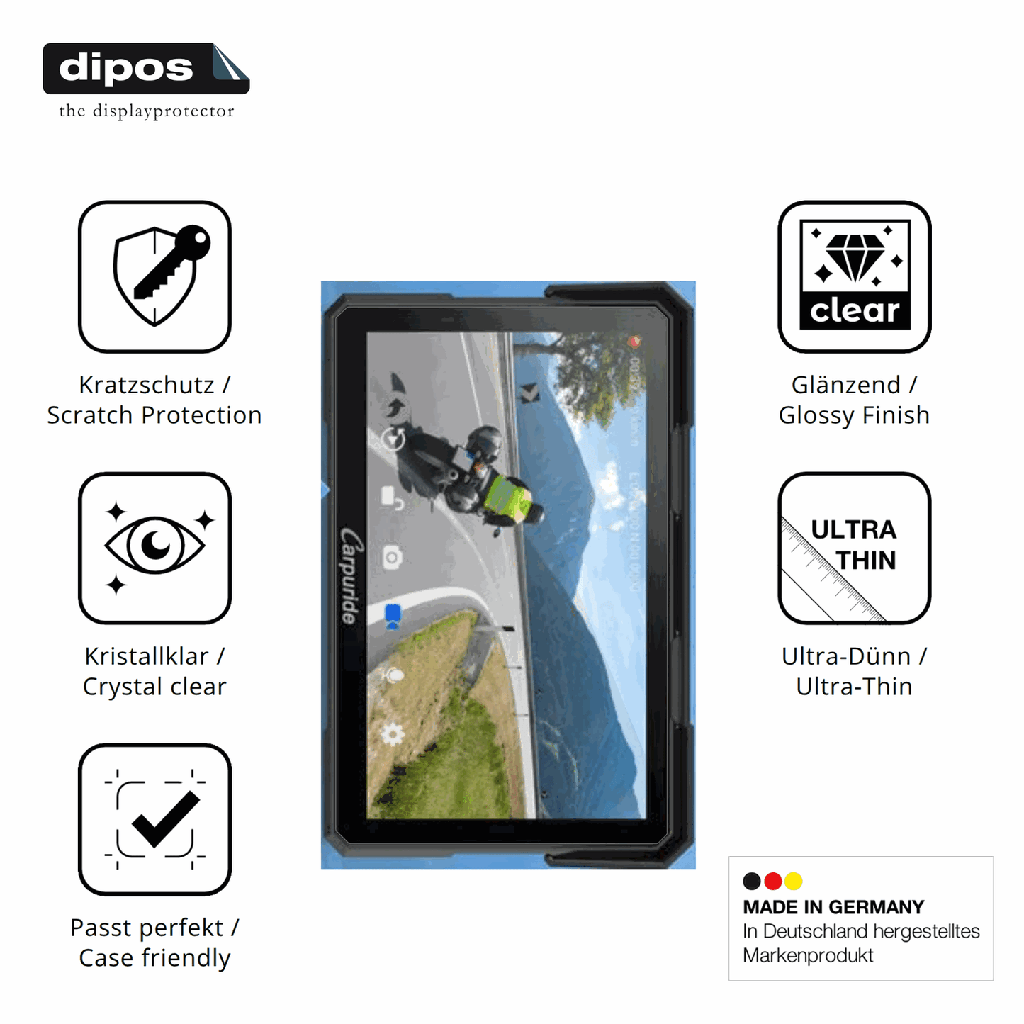 2x Screen Protector for Carpuride W702 Plus 7 Zoll Protection Crystal Clear 