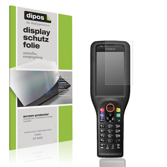 Matte Displayschutzfolie von dipos passend für Casio DT-X450, präziser Zuschnitt und blasenfrei montiert