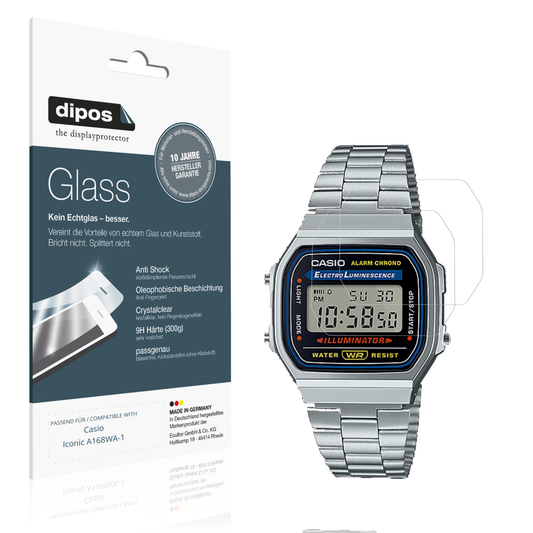 2x 9H Schutzfolie für Casio Iconic A168WA-1 Panzerfolie