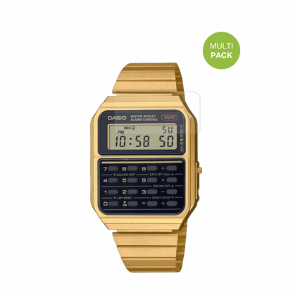casiovintage edgy ca-500 mit aufgebrachter dipos Displayschutzfolie, die lästige Fingerabdrücke minimiert