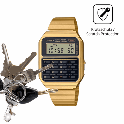 Schutz gegen Kratzer auf dem casiovintage edgy ca-500 Glas durch Schlüssel oder Ähnliches