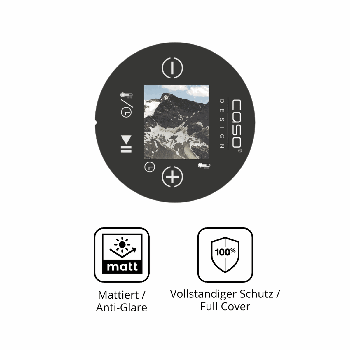 2x Full Cover matte Film for Caso Sous Vide Stick 1310 Screen Protector 