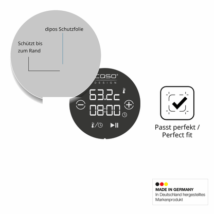 2x Full Cover matte Film for Caso Sous Vide Stick 1310 Screen Protector 