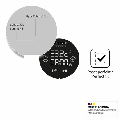 2x Screen Protector for Caso Sous Vide Stick 1310 Protective Film covers 100% 