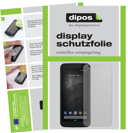 Matte Displayschutzfolie von dipos passend für Caterpillar Cat S52, präziser Zuschnitt und blasenfrei montiert