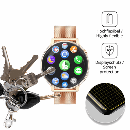 dipos Displayschutz für CATGIFF DR03, transparente Oberfläche, perfekte Passform auch für die Rundungen