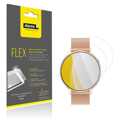 Klare Displayschutzfolie von dipos passend für CATGIFF DR03, 100% Displayabdeckung und blasenfreie Montage