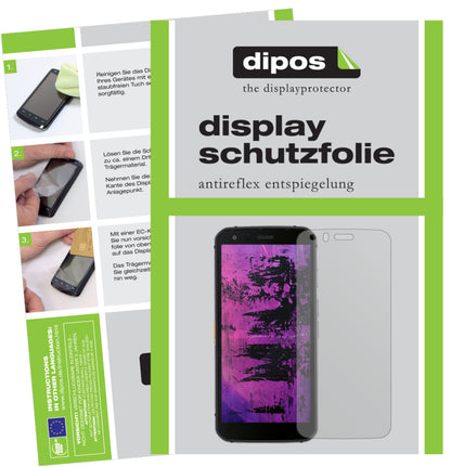 Matte Displayschutzfolie von dipos passend für Cat S62 Pro, präziser Zuschnitt und blasenfrei montiert