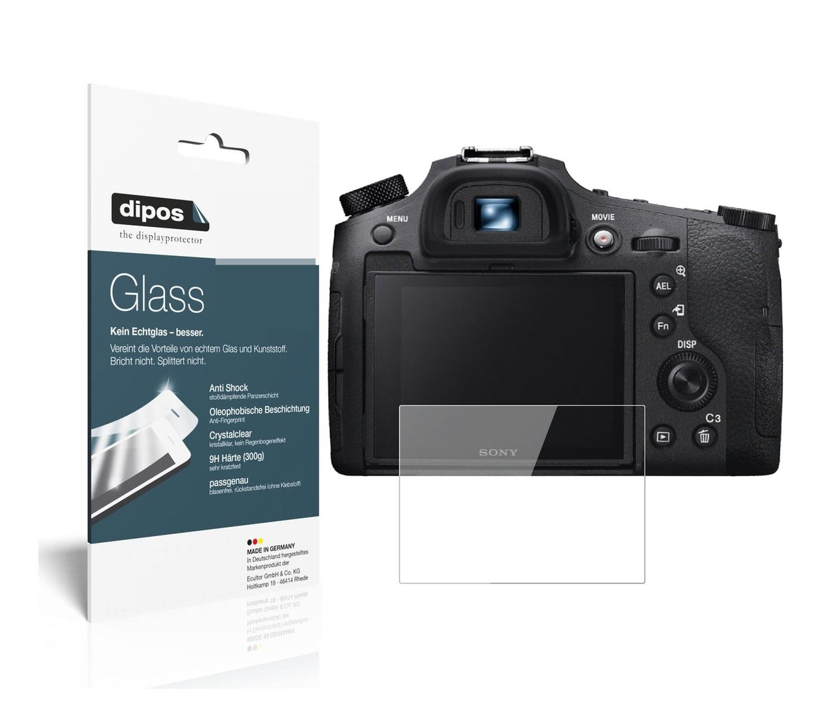 9H Clear Screen Protector for Sony DSC-RX10M4 – Shatterproof, Crystal Clear | dipos