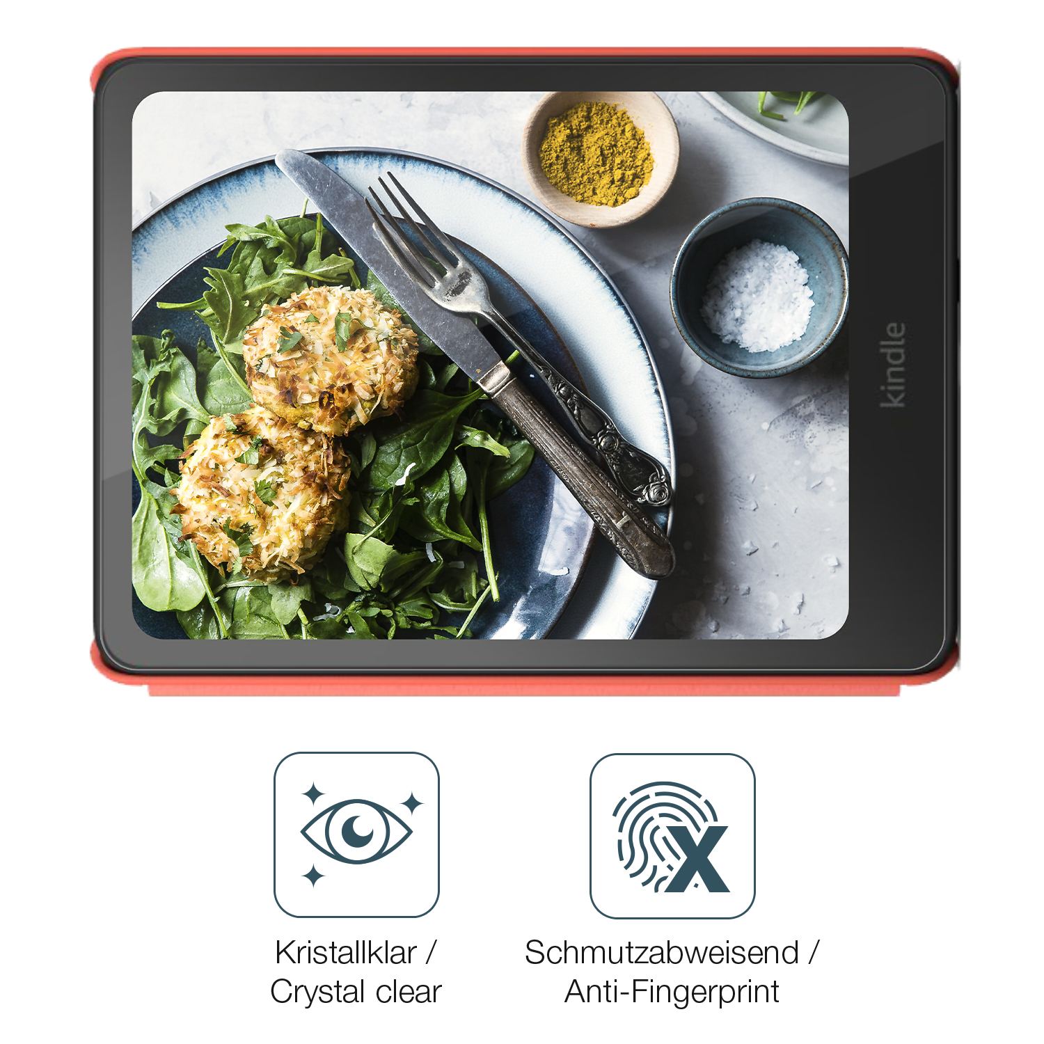 Flexible TPU-Folie passend zugeschnitten für Amazon Kindle Colorsoft Kids, vollständige Abdeckung