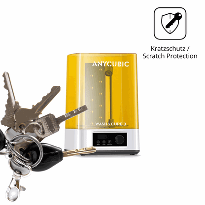 Schutz gegen Kratzer auf dem Anycubic Wash Cure 3 Plus Glas durch Schlüssel oder Ähnliches