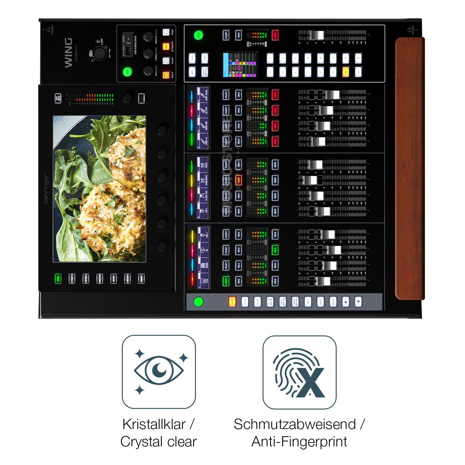 Flexible TPU-Folie passend zugeschnitten für Behringer Wing Compact, vollständige Abdeckung