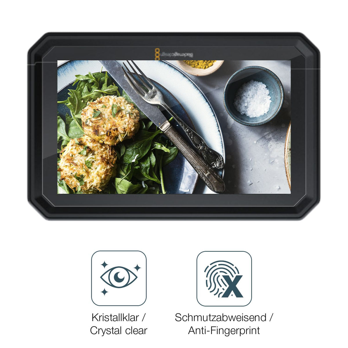 Schutz gegen Kratzer auf dem BlackMagic Design Pyxis 6K Monitor Glas durch Schlüssel oder Ähnliches