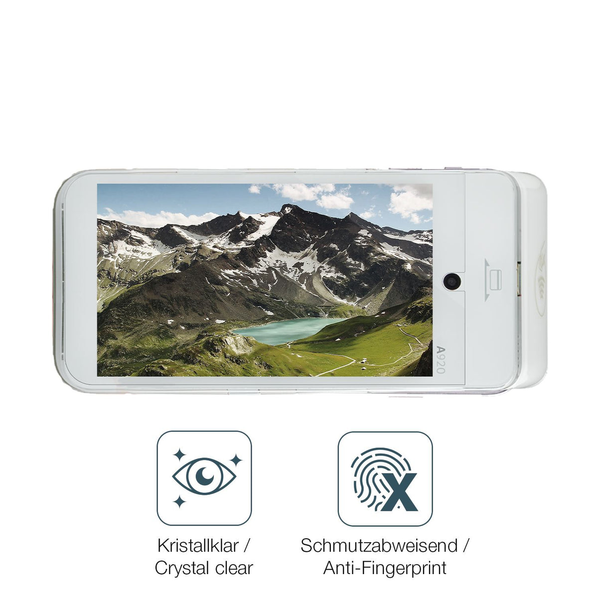 Schutz gegen Kratzer auf dem CCV mobile A920 Glas durch Schlüssel oder Ähnliches