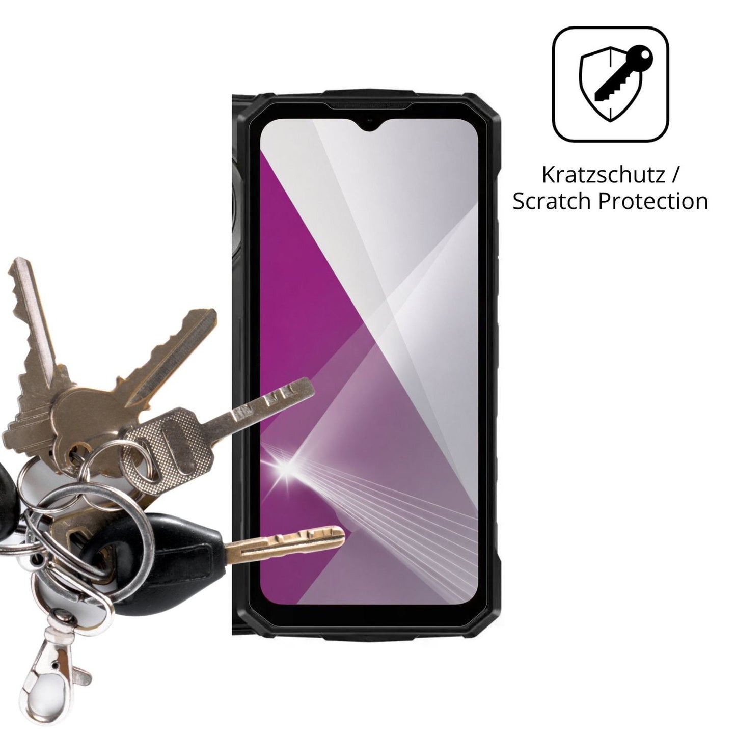 Schutz gegen Kratzer auf dem Doogee Fire 7 Max Glas durch Schlüssel oder Ähnliches