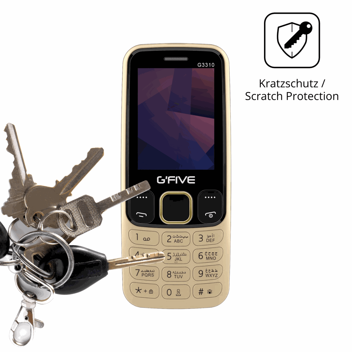 Schutz gegen Kratzer auf dem GFive G3310 New Glas durch Schlüssel oder Ähnliches