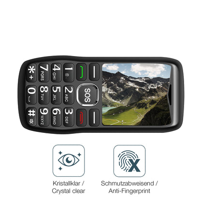 Schutz gegen Kratzer auf dem Guwet D1 Seniorenhandy Glas durch Schlüssel oder Ähnliches