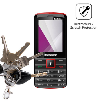 Schutz gegen Kratzer auf dem Karbonn K1 Prime Glas durch Schlüssel oder Ähnliches