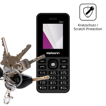 Schutz gegen Kratzer auf dem Karbonn KX1 Glas durch Schlüssel oder Ähnliches