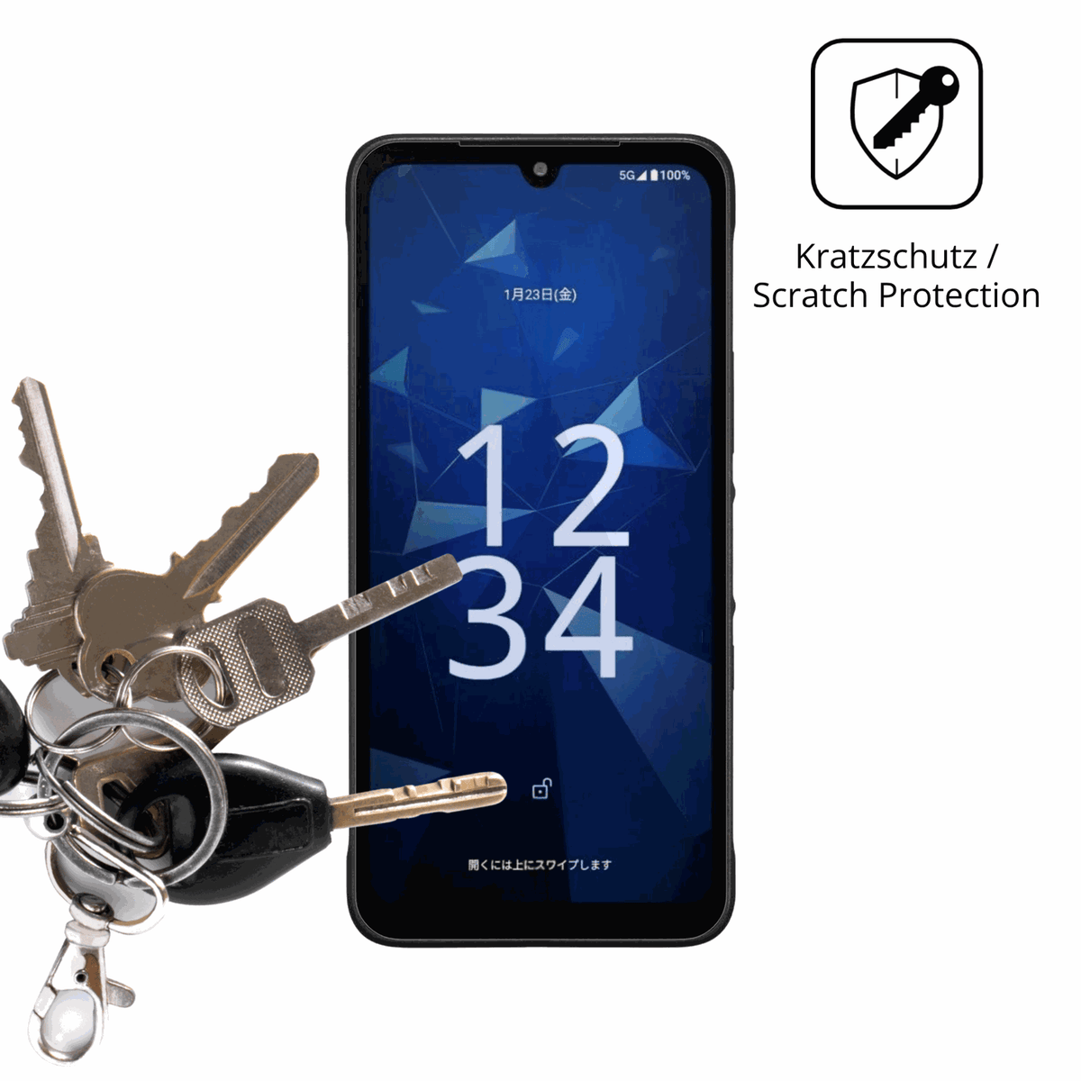 Schutz gegen Kratzer auf dem Kyocera Digno SX5 Glas durch Schl�ssel oder �hnliches