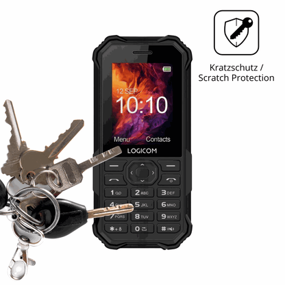 Schutz gegen Kratzer auf dem Logicom Xtrem 40 Glas durch Schlüssel oder Ähnliches