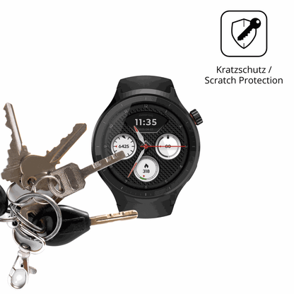 Schutz gegen Kratzer auf dem Motorola Moto Watch 2026 1.43 Zoll Glas durch Schlüssel oder Ähnliches