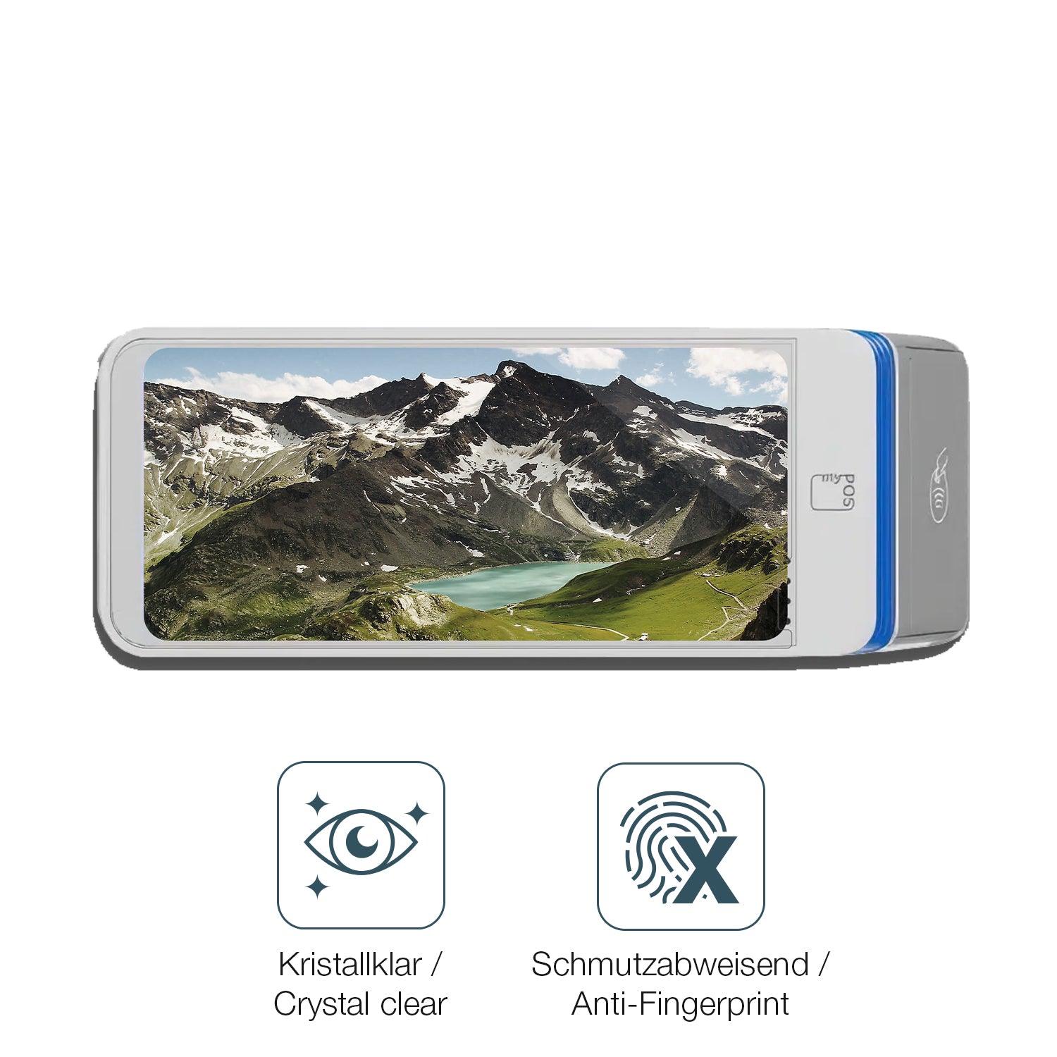 Flexible TPU-Folie passend zugeschnitten für myPOS Ultra, vollständige Abdeckung
