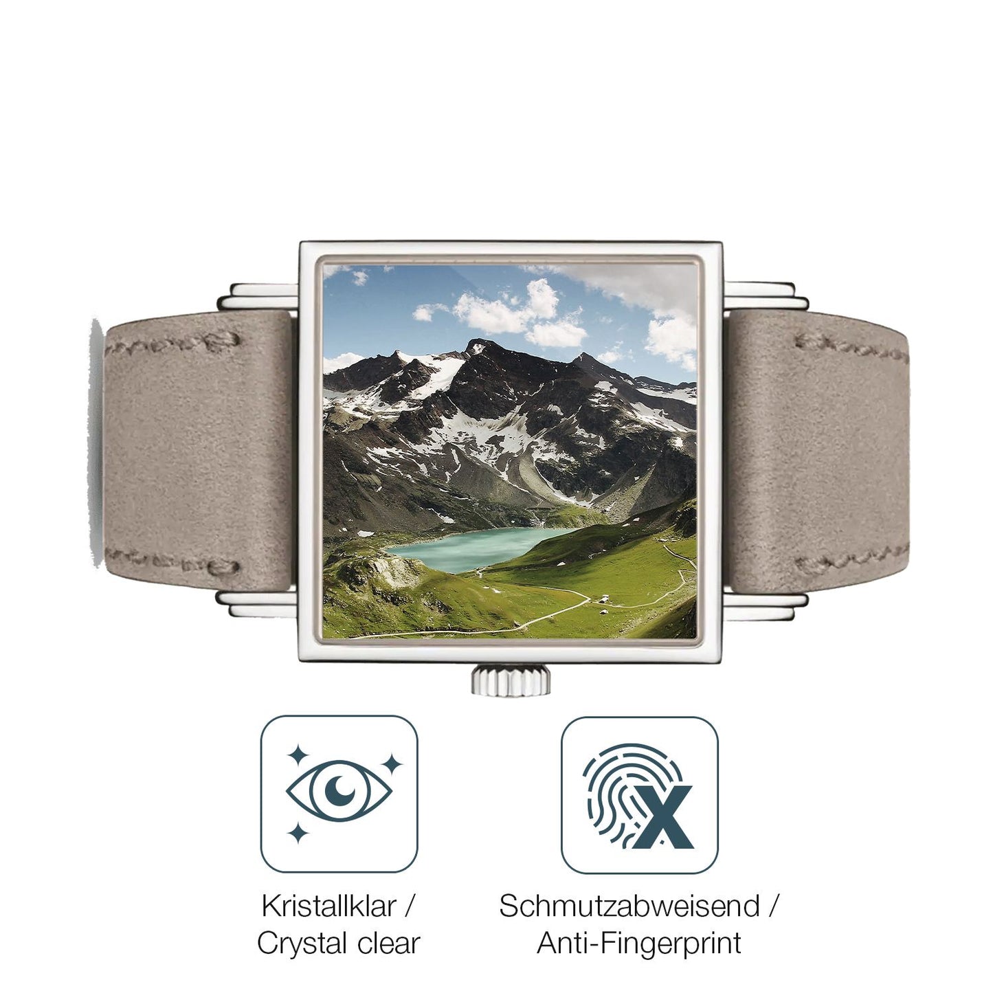 Flexible TPU-Folie passend zugeschnitten für NOMOS Glashütte Tetra 27, vollständige Abdeckung