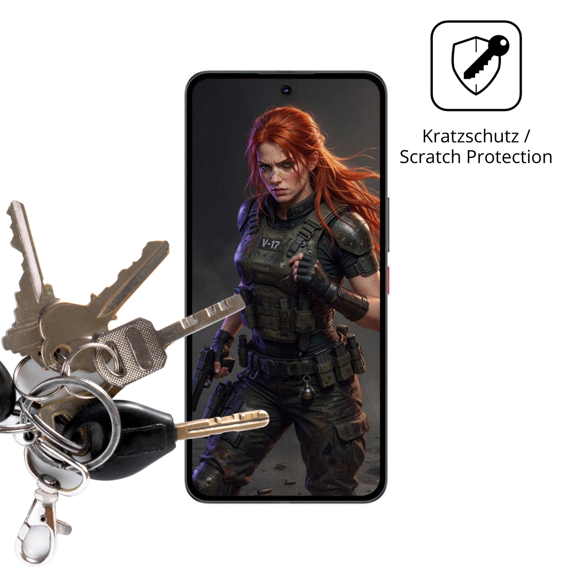 Schutz gegen Kratzer auf dem Nubia Neo 5 Pro Glas durch Schlüssel oder Ähnliches