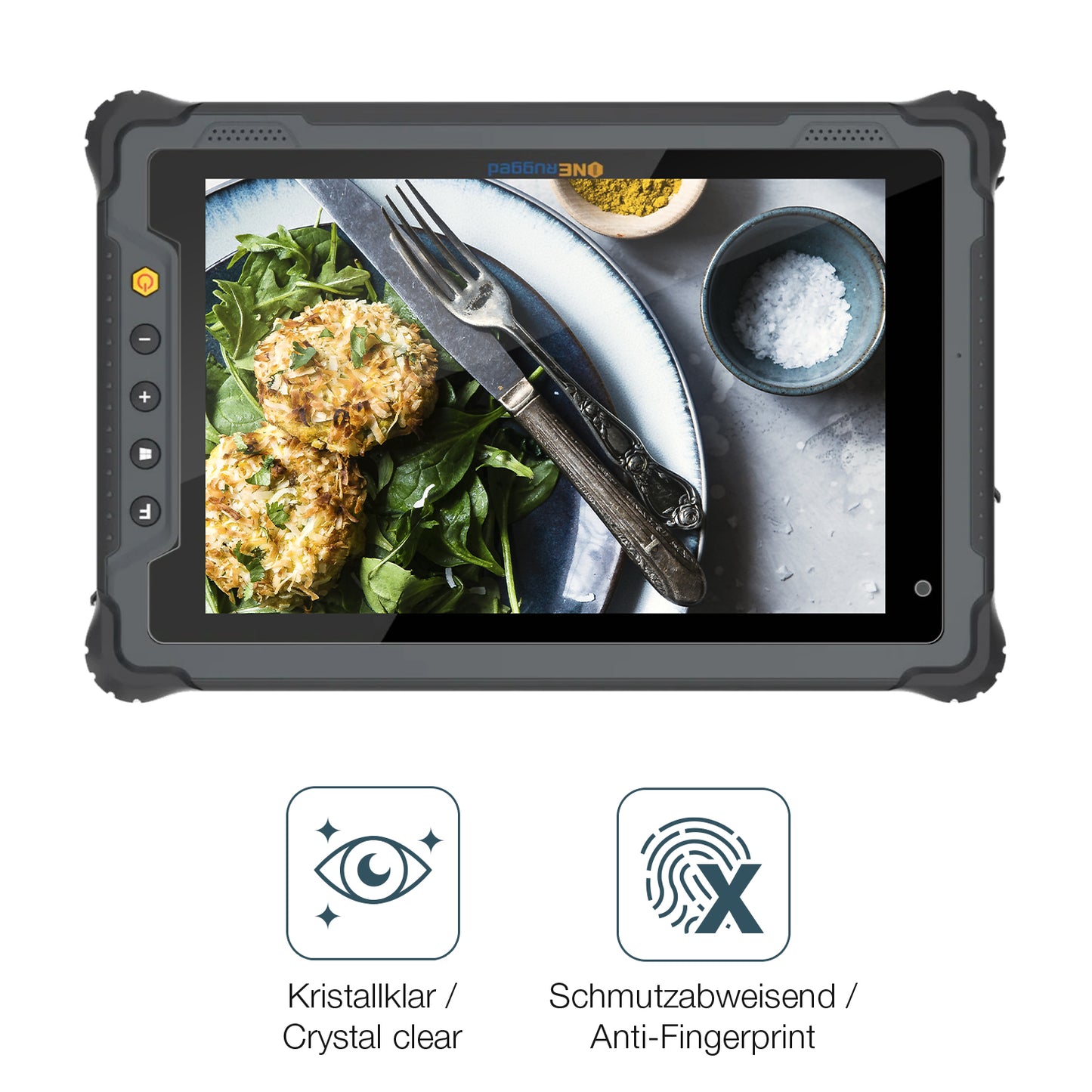 Flexible TPU-Folie passend zugeschnitten für ONERugged Tablet M80J, vollständige Abdeckung