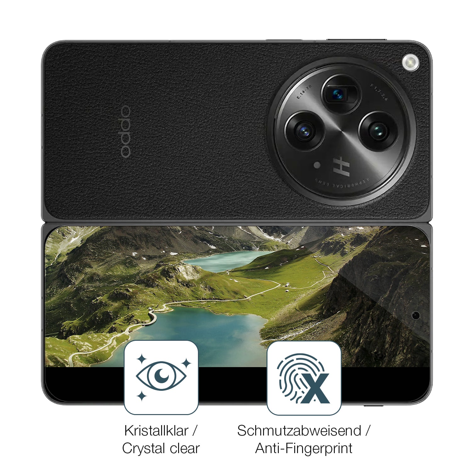 Flexible TPU-Folie passend zugeschnitten für Oppo Find N3 Aussenseite, vollständige Abdeckung